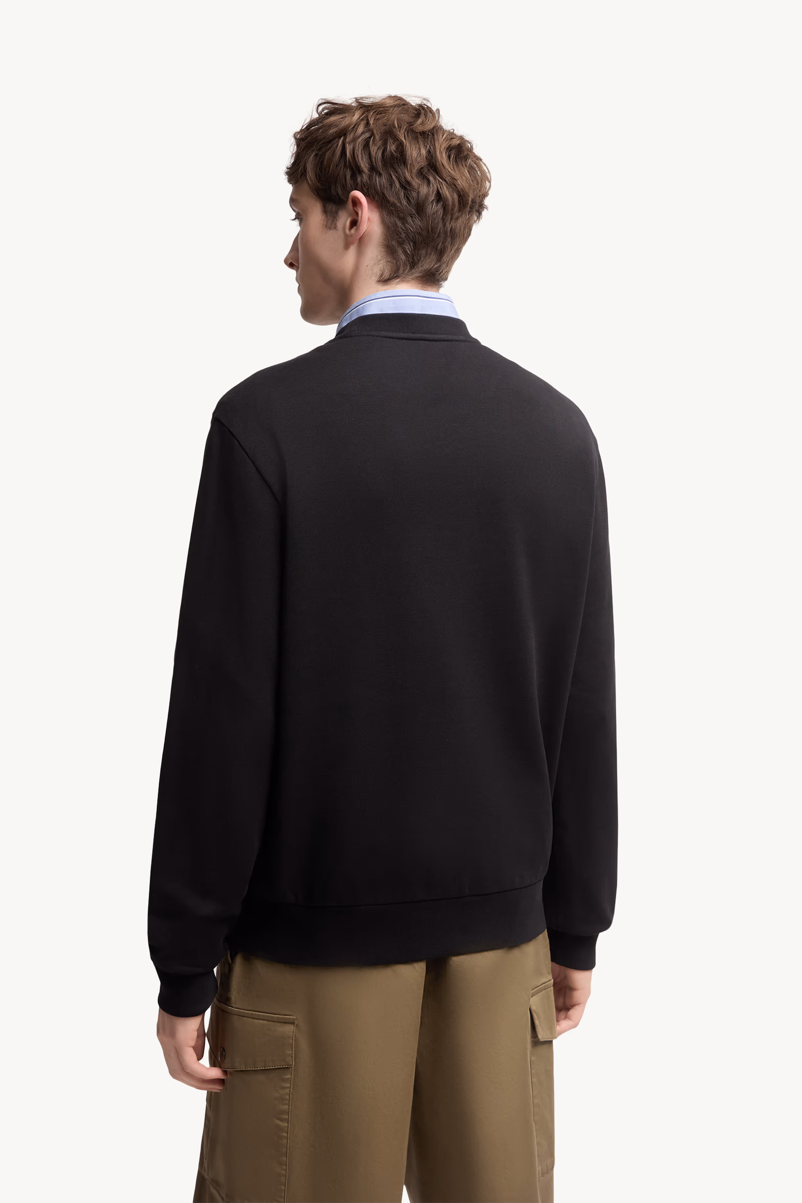 Sweat en coton avec logo Hommes Noir Moncler 5